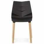 Chaise design scandinave SUEDE (noir)