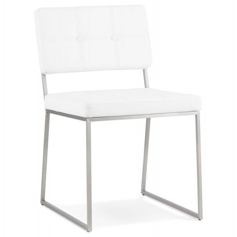 Gesteppt und gepolstert Design Stuhl BOUTON (weiß) - image 27857