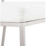 Gesteppt und gepolstert Design Stuhl BOUTON (weiß)