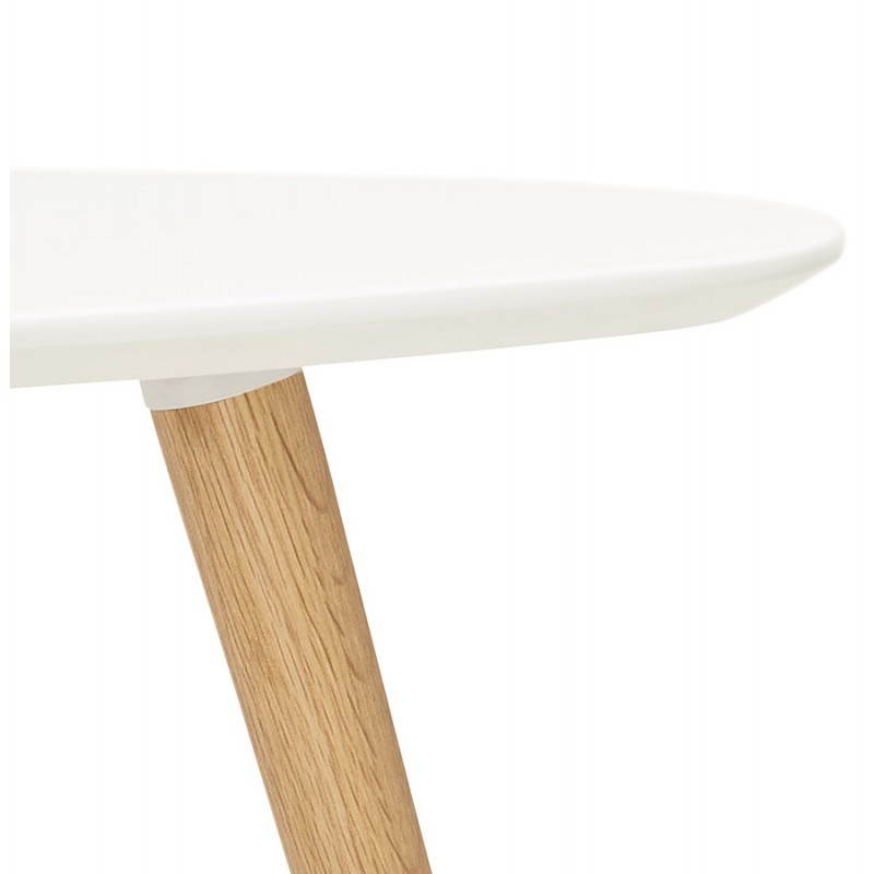 Tables basses design ovales gigognes GOLDA en bois et chêne massif (blanc) - image 27901