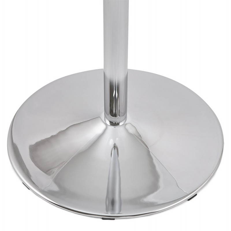 Design round dining OLAV in glass and chromed metal (Ø 90 cm) table (transparent) - image 27943