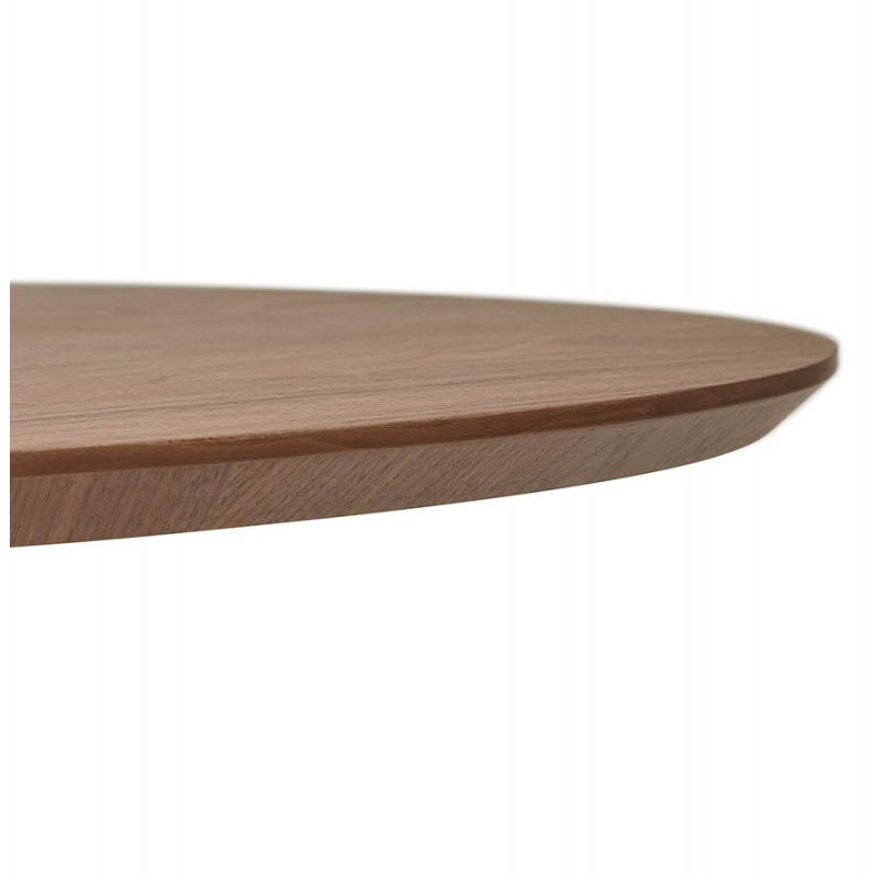 Alrededor de la mesa de comedor estilo vintage escandinavo SOFÍA (Ø 120 cm) de madera (nogal) - image 27952