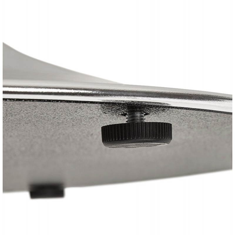 Tavolo design rotondo TRECCIA in legno e metallo cromato (Ø 120 cm) (naturale, metallo cromato) - image 28043