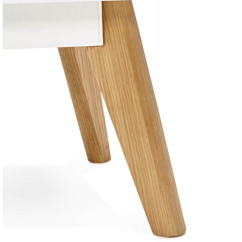 Buffet enfilade design style scandinave 2 portes KARL en bois (blanc mat) - image 28294