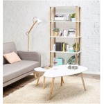 Regal Bücherregal Designstil skandinavischen ERIKA aus Holz (weiß)