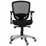 Design e moderno ufficio sedia ergonomica in tessuto AXEL (nero)