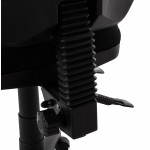 Silla de oficina ergonómica con ruedas BELOU (negro) de tela