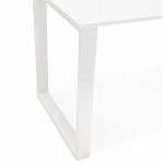 Right office design ANTOUL in wood and metal (150 X 70 cm) (glossy white)