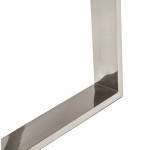 Derecho de oficina de diseño y INGRID contemporáneo vidrio y acero cromado (transparente) (160 X 80 cm) 