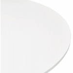 Table de bureau ou repas design ronde ASTA en bois et métal peint (Ø 120 cm) (blanc)