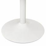 Office table or round design meal ASTA in wood and metal painted (Ø 120 cm) (white)