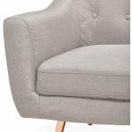 Fixed Scandinavian upholstered 3 sofa LUCIA fabric (grey)
