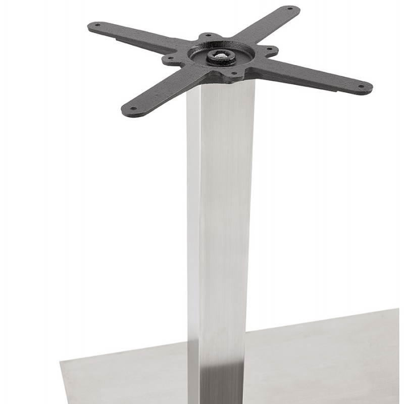 Double pied de table RAMBOU en acier brossé (50cmX100cmX73cm) - image 28530