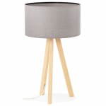Table lamp TRANI MINI on tripod with shade (grey)