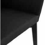 Diseño y silla moderna con brazos ANTONELA (negro) de tela