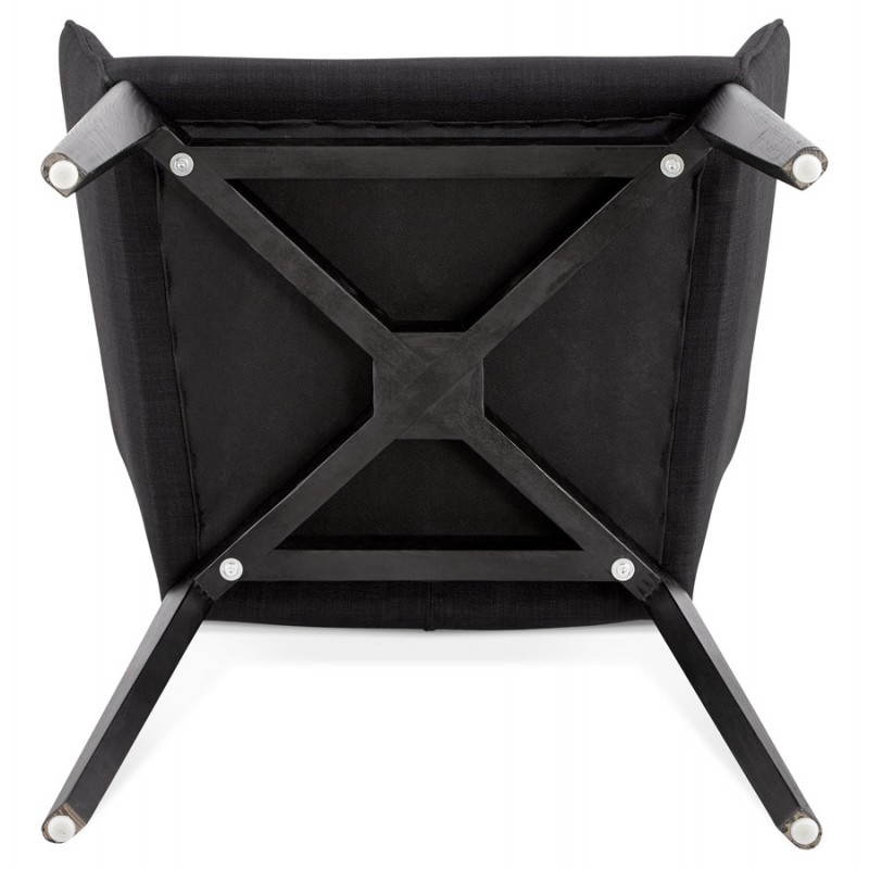 Diseño y silla moderna con brazos ANTONELA (negro) de tela - image 28610