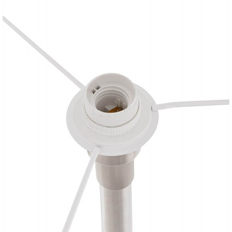 Lampe sur pied design réglable en hauteur LATIUM en tissu (blanc) - image 28802