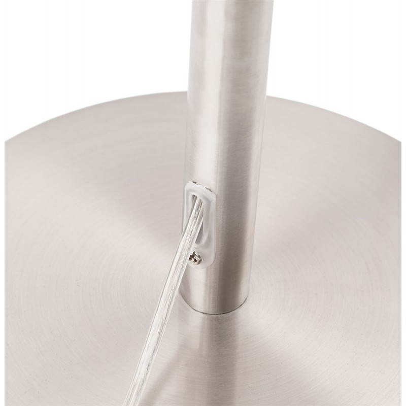 Lampe sur pied design réglable en hauteur LATIUM en tissu (gris) - image 28828