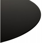 Rundem Design MARJORIE Glas Tisch (Ø 120 cm) (schwarz)