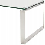 Table basse rectangulaire design BETTY en verre (transparent)