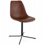 SFOE industrial Chair in polyurethane and painted metal (Brown, black)
