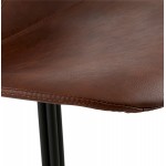 Chaise industrielle OFEN en polyuréthane et métal peint (marron, noir)