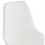 Chaise design OFEN en polyuréthane et métal chromé (blanc, chrome)
