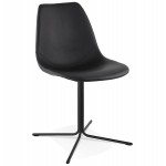 Design chair OFEN in polyurethane and painted metal (black)