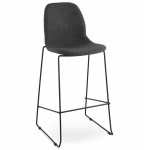 Taburete silla de la tela de DOLY (gris oscuro) de bar de diseño