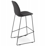Tabouret de bar chaise de bar design empilable DOLY en tissu (gris foncé)