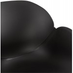 Chaise design style industriel TOM en polypropylène pied métal noir (noir)