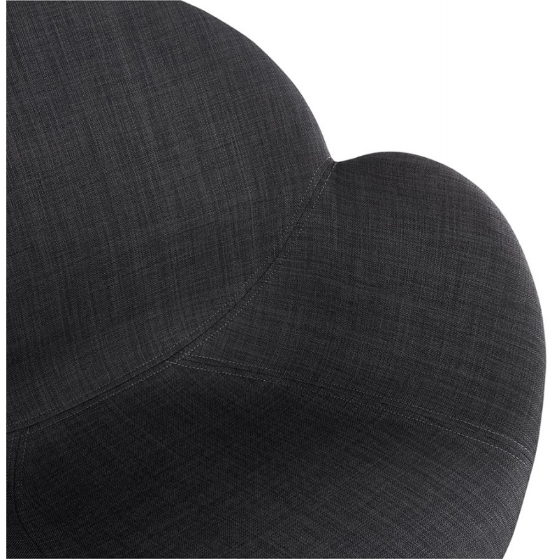 Design sedia stile scandinavo LENA in tessuto (grigio scuro) - image 29202
