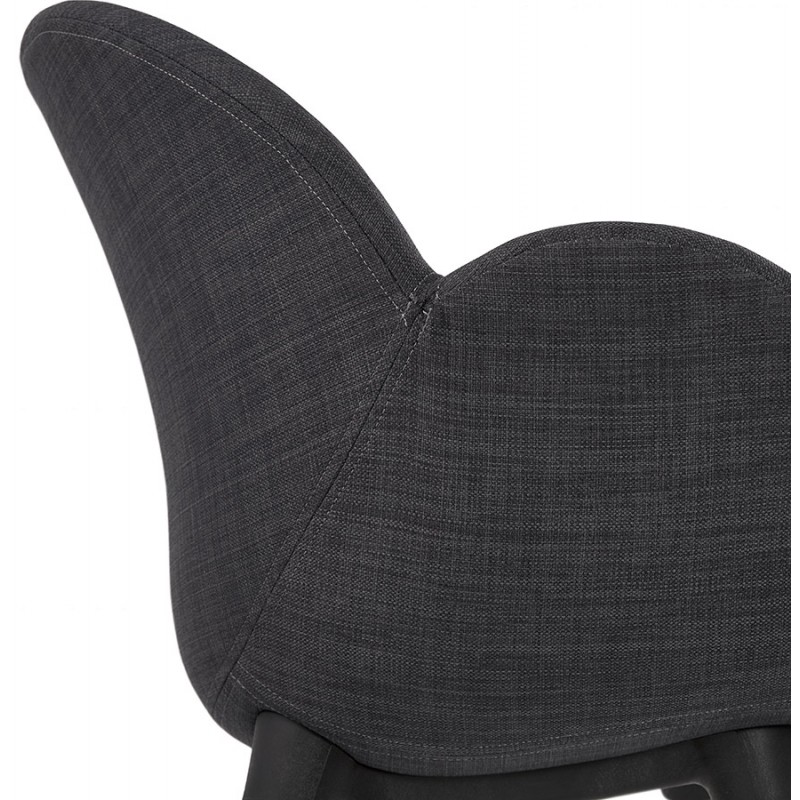 Design sedia stile scandinavo LENA in tessuto (grigio scuro) - image 29205