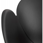 Chaise design style scandinave LENA en polypropylène (noir)