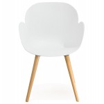 Chaise design style scandinave LENA en polypropylène (blanc)