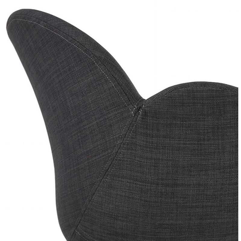Chaise design pied effilé ADELE en tissu (gris foncé) - image 29242