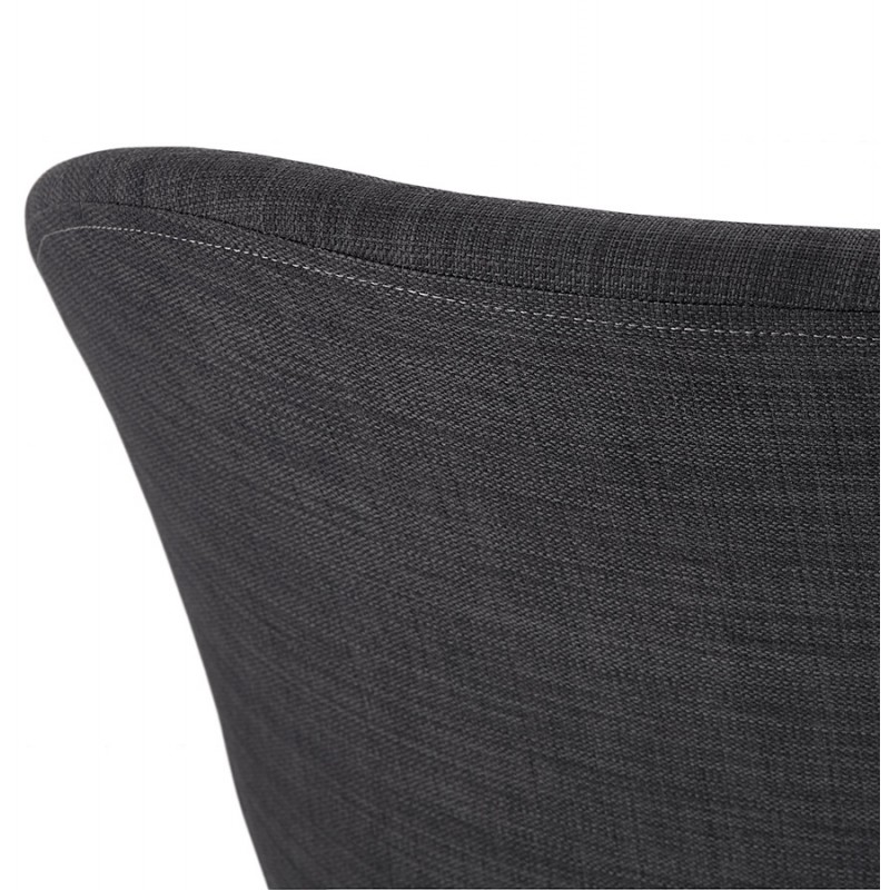 Chaise design pied effilé ADELE en tissu (gris foncé) - image 29243