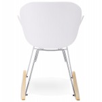 Mecedora diseño polipropileno silla de Edén (blanco)