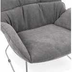 Design Lounge LILOU (hellgrau) Stoff Stuhl