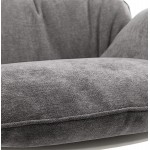 Fauteuil lounge à bascule JADE en tissu (gris clair)