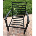 Set of 4 chairs CROZET aspect wrought iron (black)