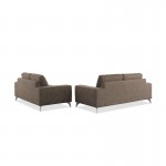 Design-richtige Sofa 2 Sitzer ALBERT (braun) Stoff