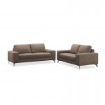 Progettare il proprio divano 2 posti ALBERT tessuto (marrone)