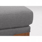 Corner sofa design left 3 seats with SERGIO chaise in fabric (grey)