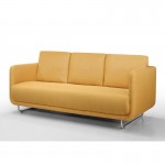 Vintage de sofá cúbico 3 derecha coloca JONAZ en tela (amarillo)