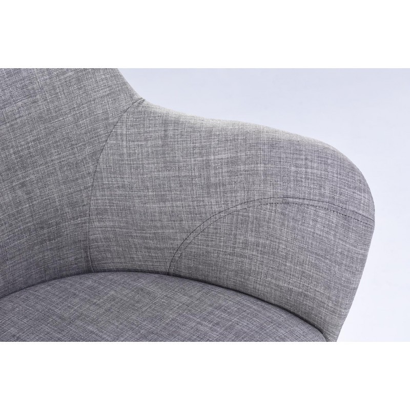 Lot de 2 fauteuils scandinaves COPENHAGUE en tissu (gris clair) - image 30341