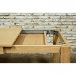 Mesa para comer tramo (180/235x90cmx76, 5cm) roble JASON (roble natural)