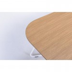 Coffee table design ARGAN wood and metal (natural oak)