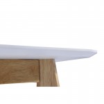 Table à manger extensible scandinave EVY en bois (180/224cmX90cmX76cm) (blanc)