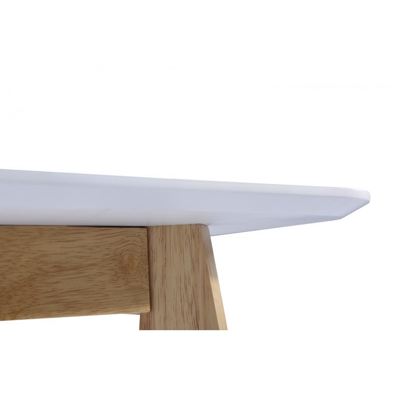 Table à manger extensible scandinave EVY en bois (180/224cmX90cmX76cm) (blanc) - image 30609